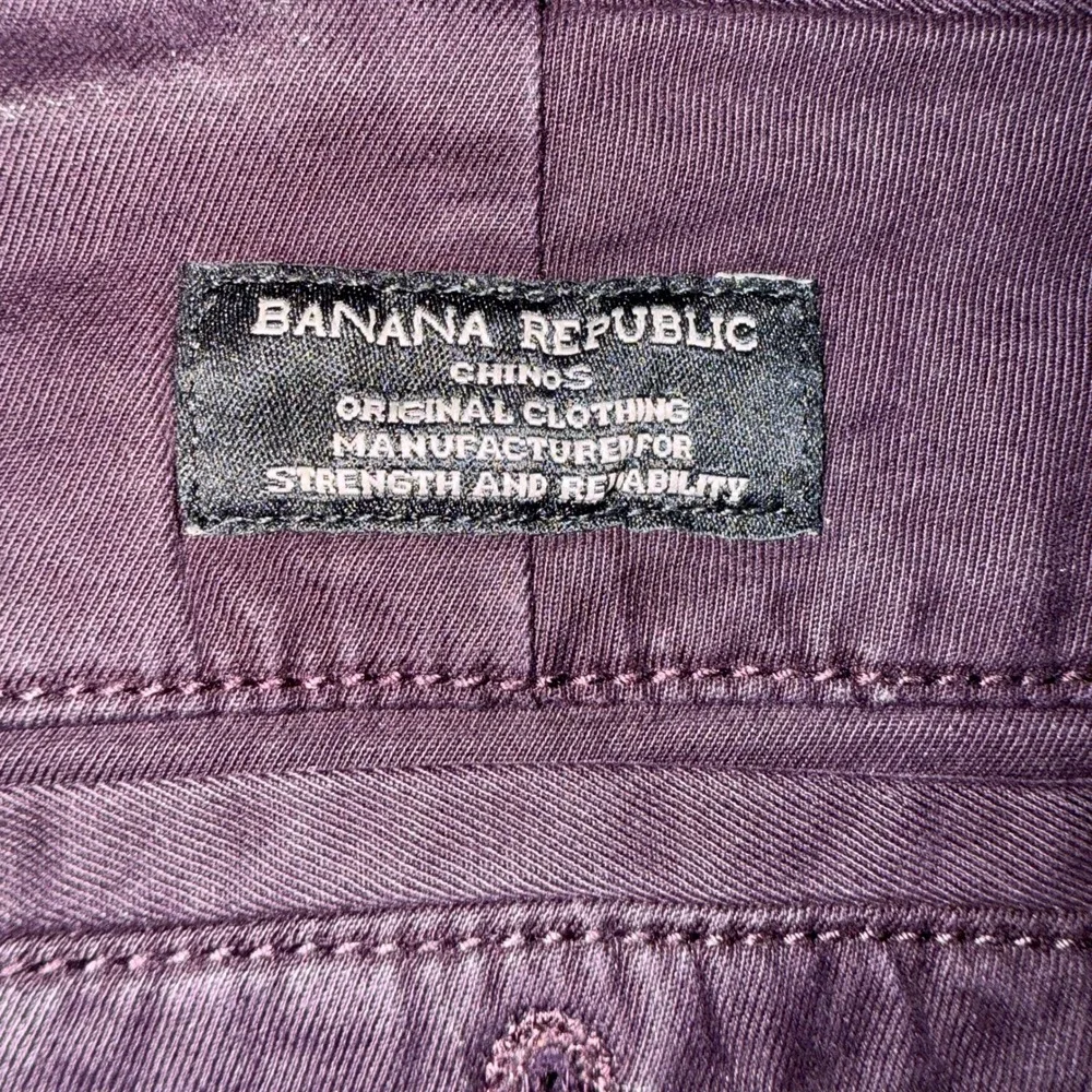 Banana Republic Mens Skinny Fit Chino Pants Purple 36x34 Stretch Cotton Twill